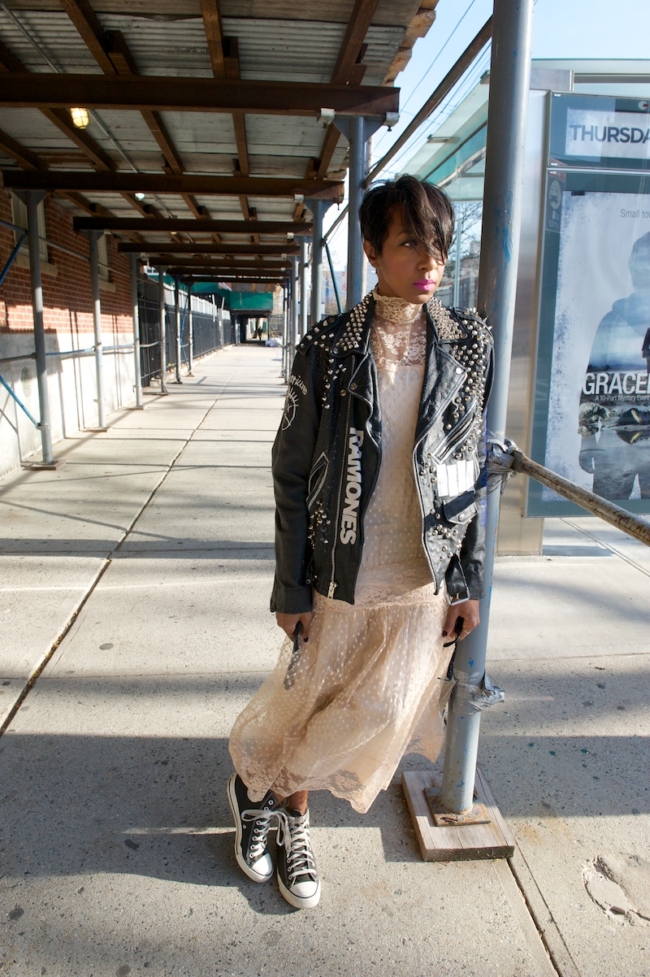 Harajuku Punk in Studded Leather Jacket & Boots