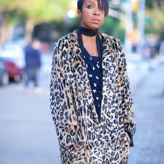 Topshop leopard print coat