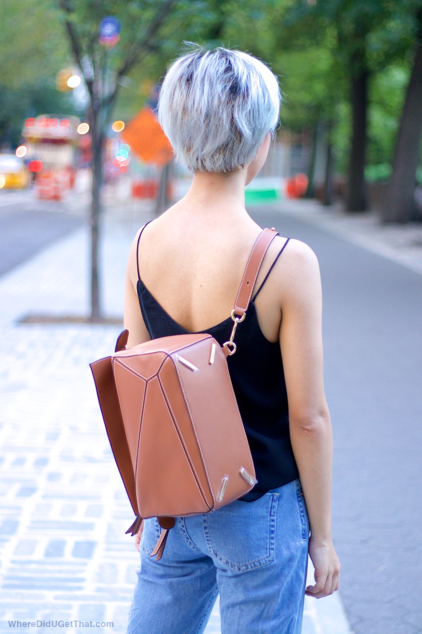 loewe black puzzle bag