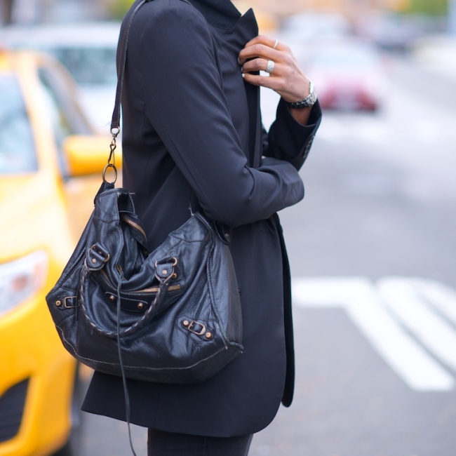 Balenciaga black city bag