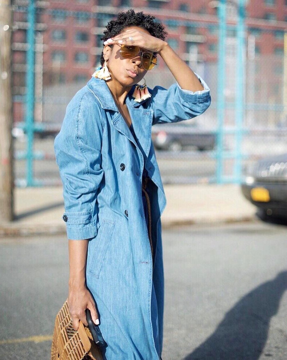 Louis Vuitton Monogram Denim Trench Coat