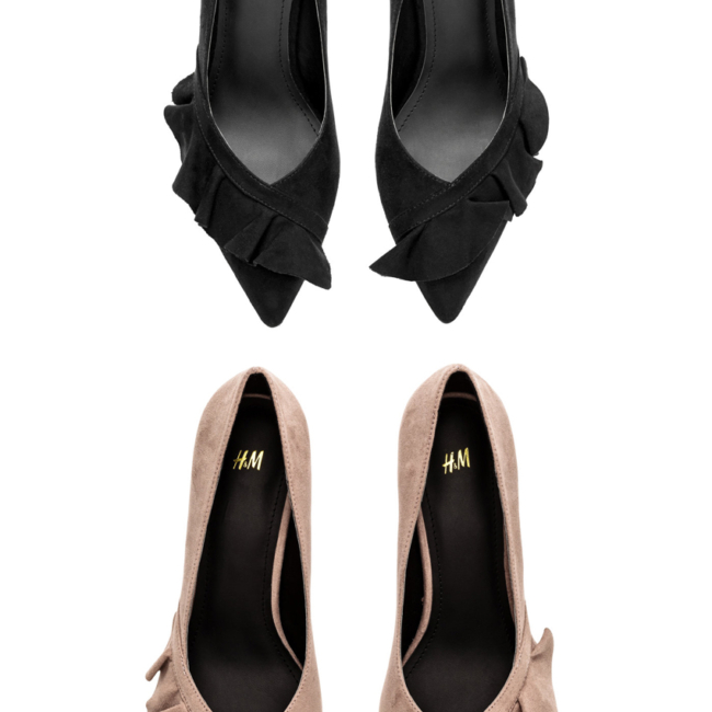H&M pumps with ruffles